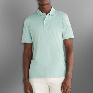 Calvin Klein Polo Shirt Liquid Touch Fabric Lightweight Button-Up Collar Men's M